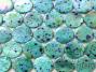 Aqua Blue 20mm Speckled AB Shell Coin